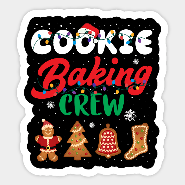 Christmas Lights Christmas Cookie Baking Crew Sticker by jodotodesign